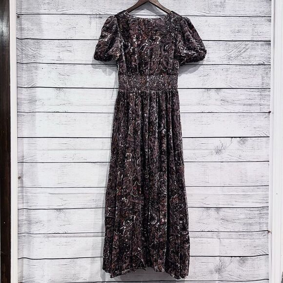 Anthropologie The Katerina Button Front Dress Velvet Edition Size 2 - Picture 4 of 15